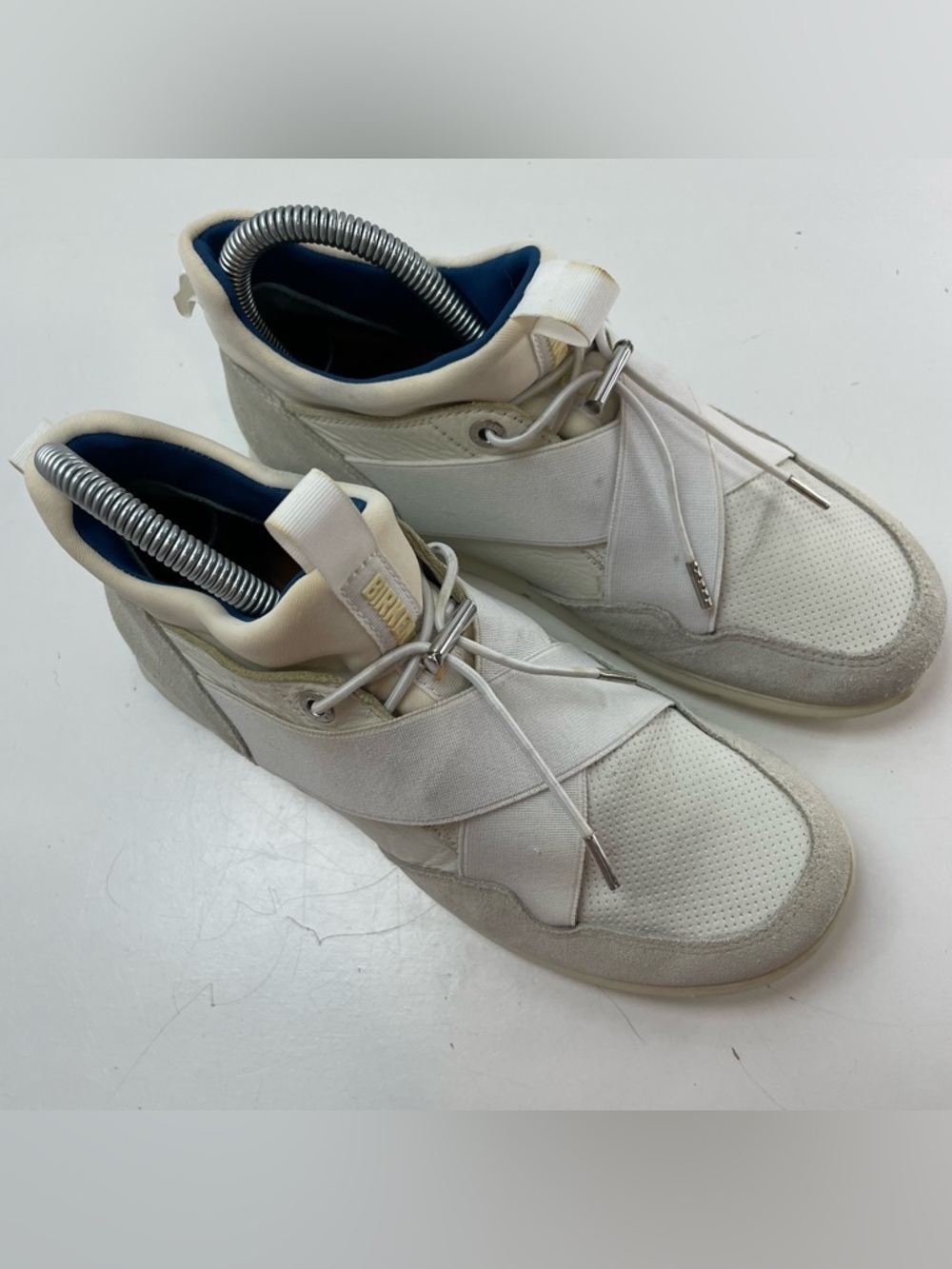 Birkenstock Women’s Ames Leather Suede Sneakers White Size 37EU 6US